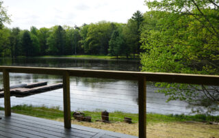 View of the lake outside the Environmental Education Center