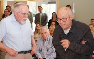 Speakers at the ribbon cutting ceremony