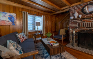 Inside view of ice house cottage at Lacawac Sanctuary