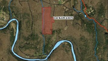 Aerial map showing property of Mark and Courtney Peterson Nature Preserve
