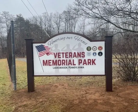 Veterans Memorial Park sign