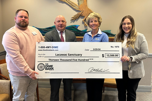 dime-bank-2024 The Dime Bank presenting a large check to Lacawac Sanctuary