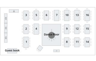Farm Table Layout with Dance Floor 2
