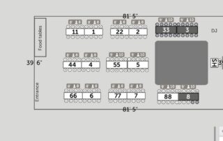Farm Table Layout with Dance Floor